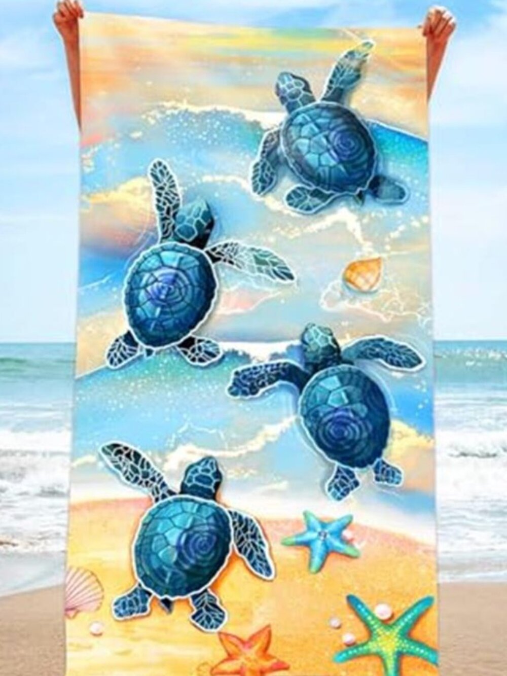 Turtle Beach Towel Sea Turtles Bath Towel Gifts for Women Large